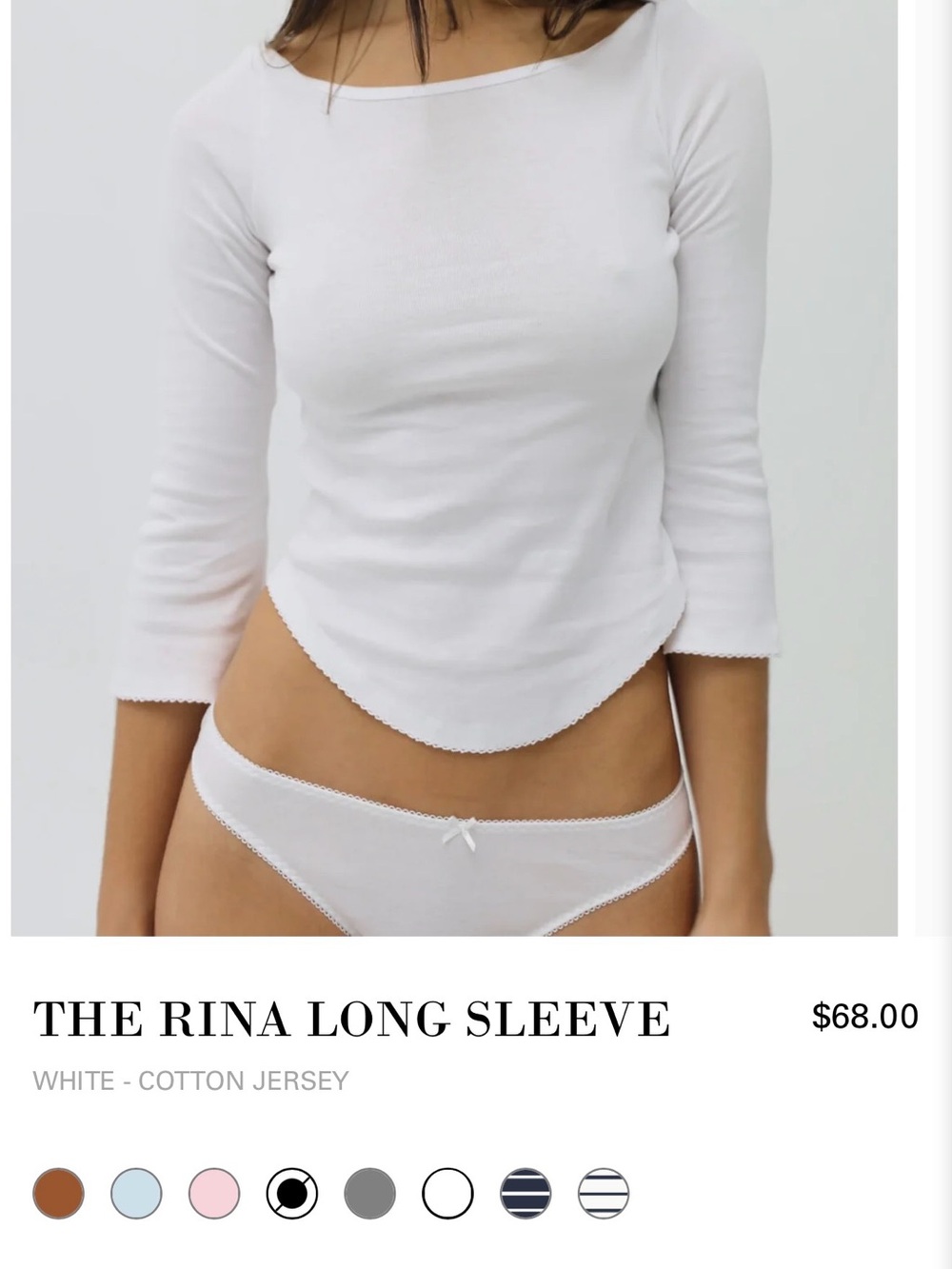 Cou Cou intimates Rina top white NWOT Large - Picture 2 of 11